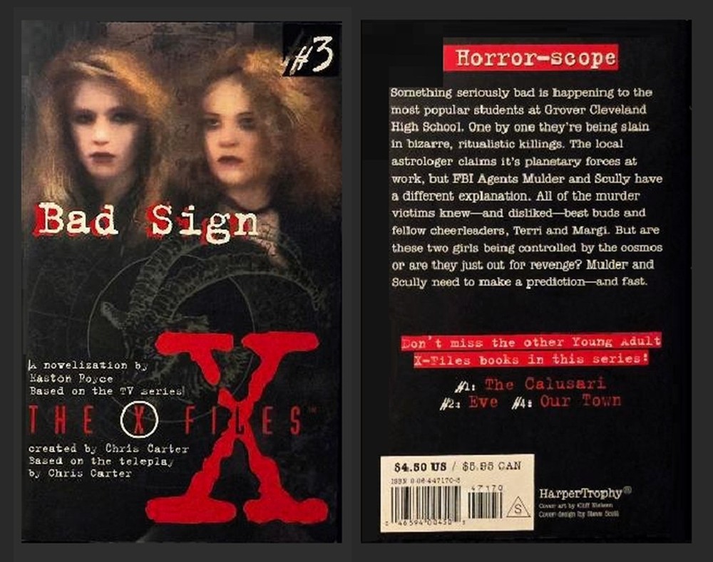 The X-Files #3 - Bad Sign by Easton Royce - HarperTrophy PB 1st EDITION 1999