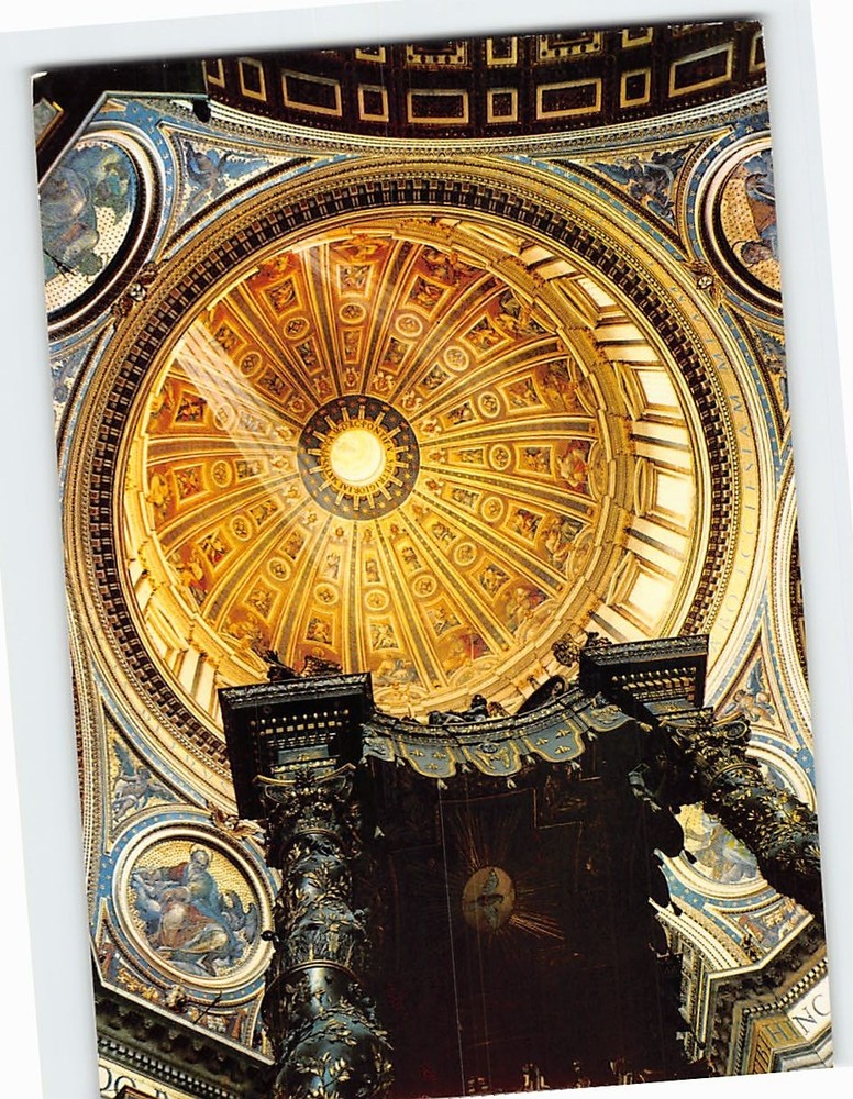 Postcard Interior from the Cupola St. Peter's Basilica Vatican City