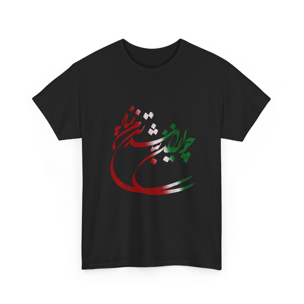 Iran T-Shirt, Co IRAN and Iranian Poem in Farsi Iranian Flag Shirt