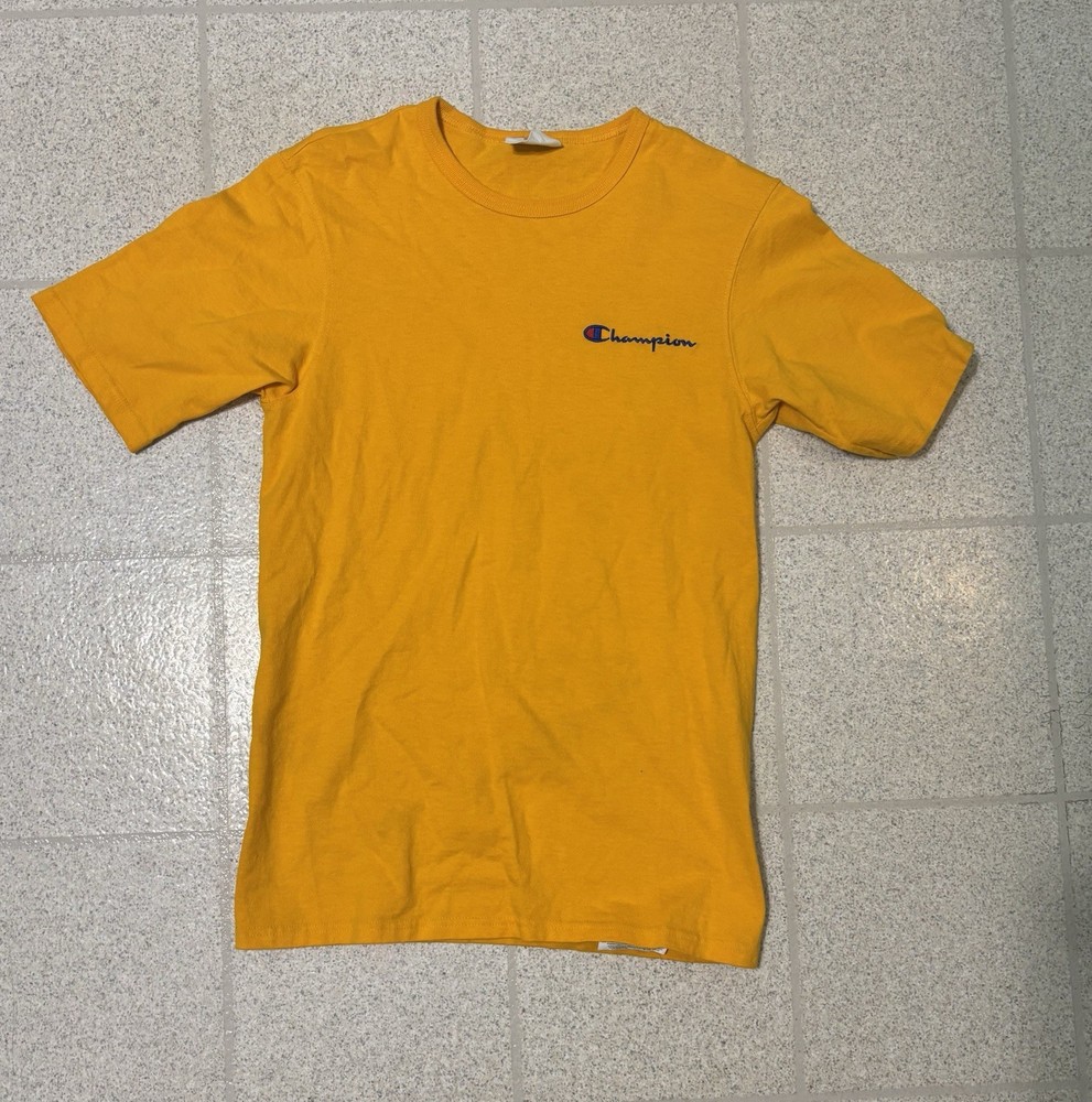 vintage 90s 00s Y2K Champion Spell Out Logo T-Shirt Embroidered SZ S