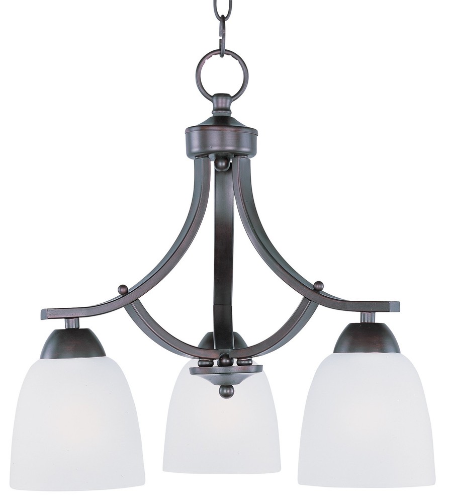 Maxim 11223 Bronze Axis 16 Inch Wide 3-Light Modern Chandelier