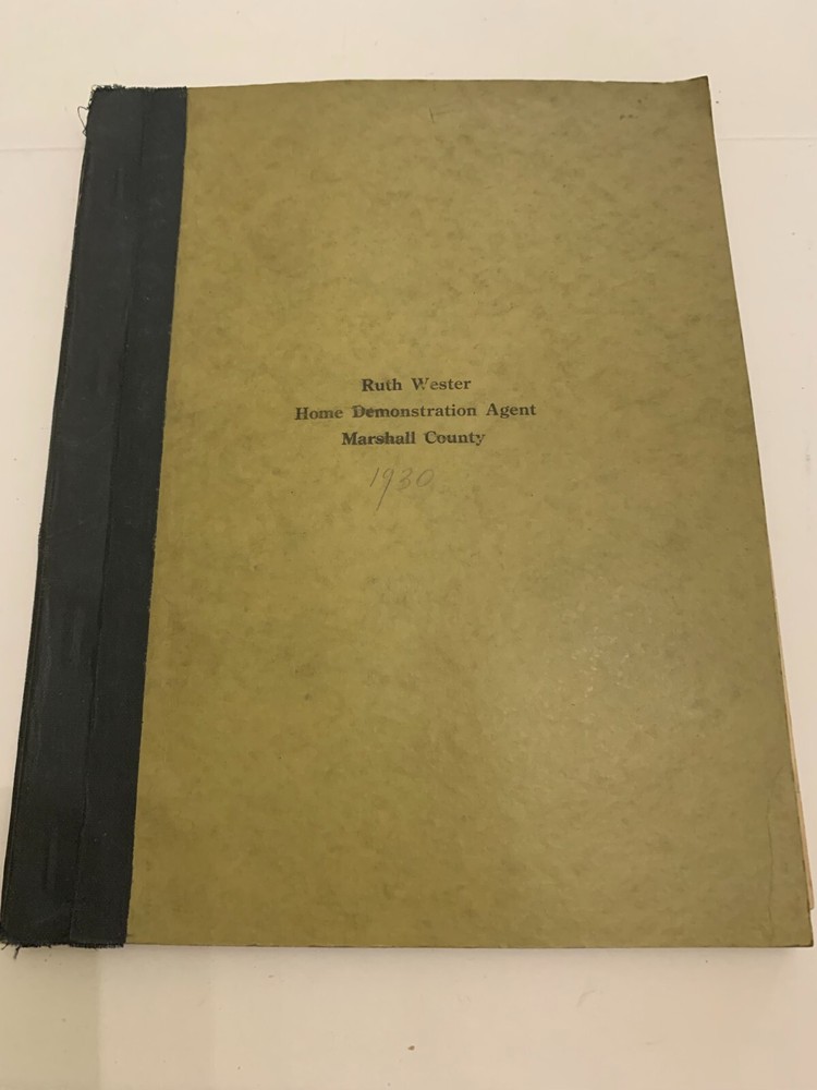 1930 Narrative Annual Report Home Demonstration Agent Marshall County Iowa