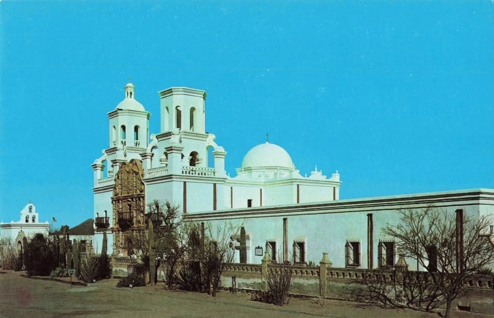 San Xavier Del Bac Mission near Tucson Arizona AZ - Postcard