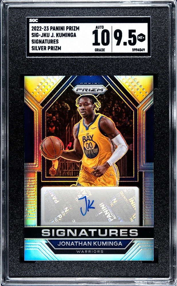2022-23 Panini Silver Prizm #SIG-JKU Jonathan Kuminga Auto SGC 9.5 POP 1 🔥