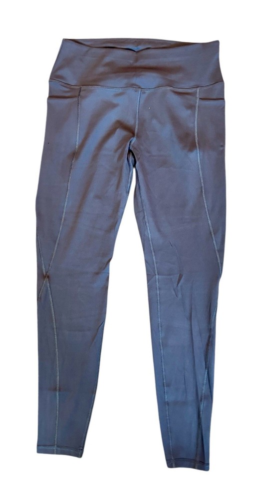 Women’s Size Large Workout Gym Athletic Gray Pants Leggings Side Pockets