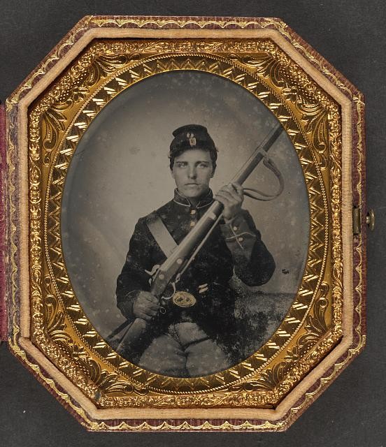 Unidentified Soldier,Union Uniform,Musket,American Civil War,Military,c1865
