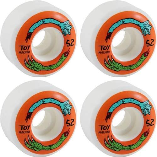 Toy Machine FOS Arms White/Orange 52mm 99a Skate Wheels Set of 4