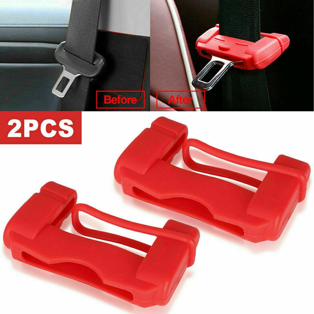 2x Car Seat Belt Buckle Clip Protector Silicone Button Case Anti-Scratch Cover