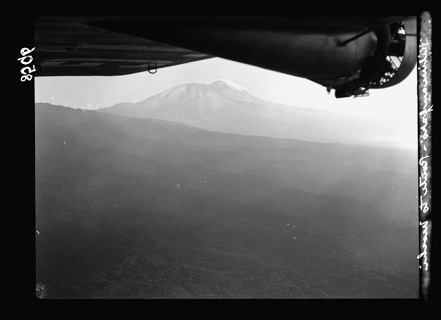 Tanganyika,En route to Arusha,Mount Kilimanjaro as seen from plane,Tanzania