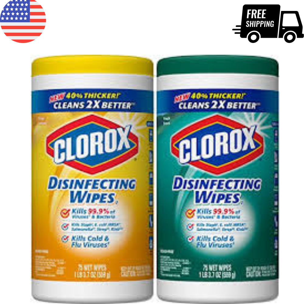 75-Count Fresh Scent and Lemon Scent Antibacterial Disinfecting Wipes (2-Pack)