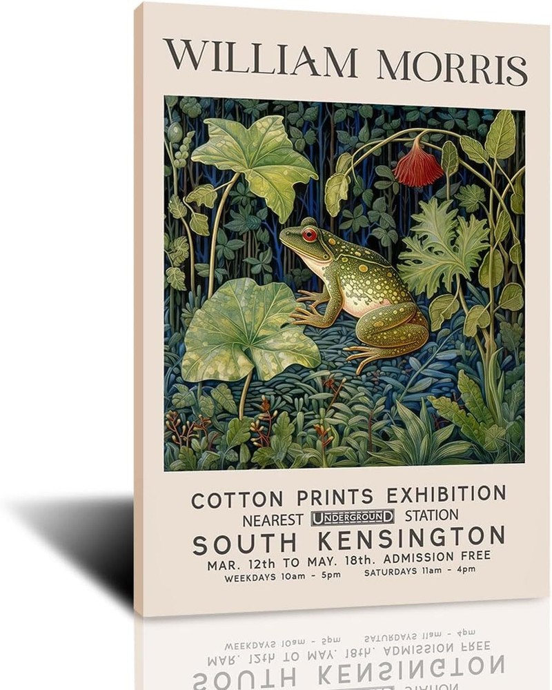 William Morris Exhibition Print Poster Vintage Wall Vintage Poster Frog Print
