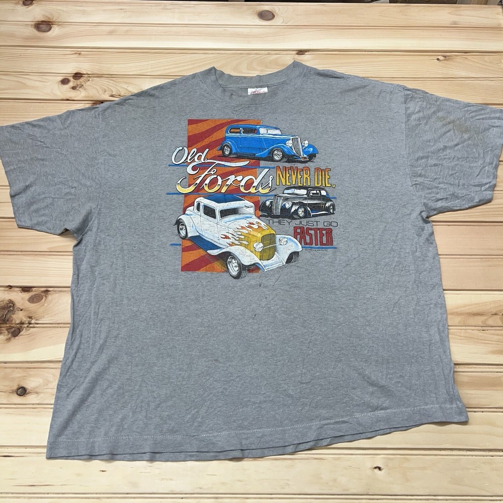 Vintage 1988 Old Fords Never Die Hot Rod Paper This Shirt Size 3XL