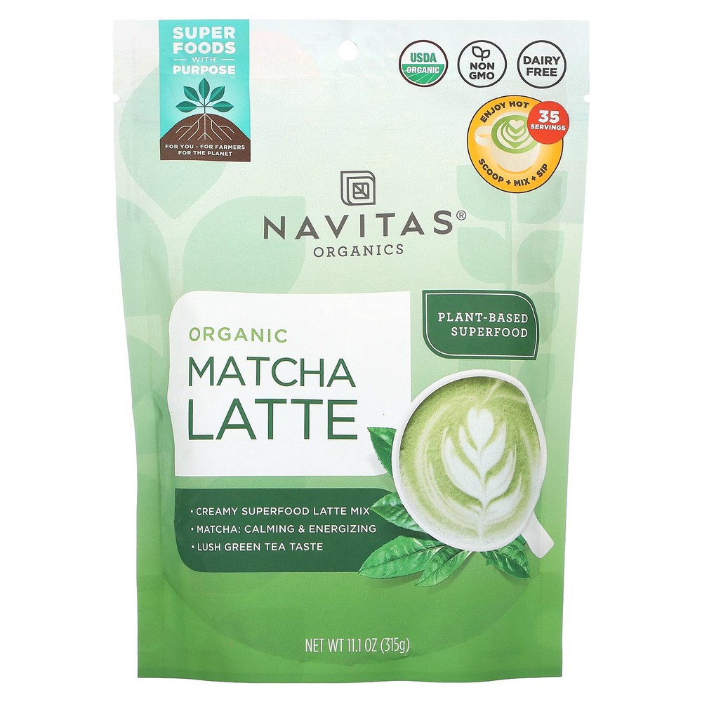 Organic Matcha Latte Powder 11.1 oz (315 g) for Smooth & Creamy Drinks