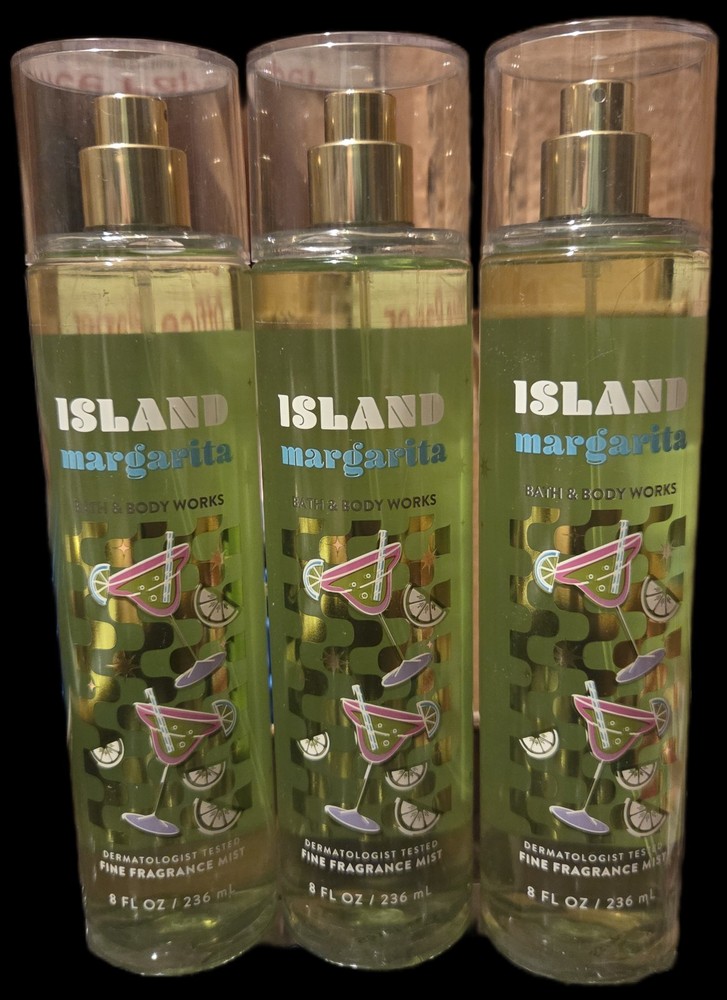 Island Margarita Lot Of 3 Fragrance Mist Body Sprays Bath And Body Works