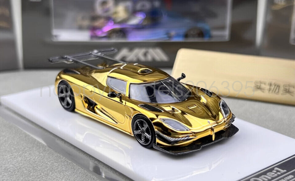 1:64 HKM Electroplated Gold One 1 Racing Sports Model Diecast Metal Car