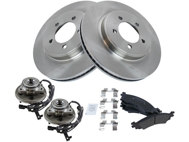 Front Brake Pad and Rotor and Wheel Hub Kit fits Explorer Sport Trac 38XSXH