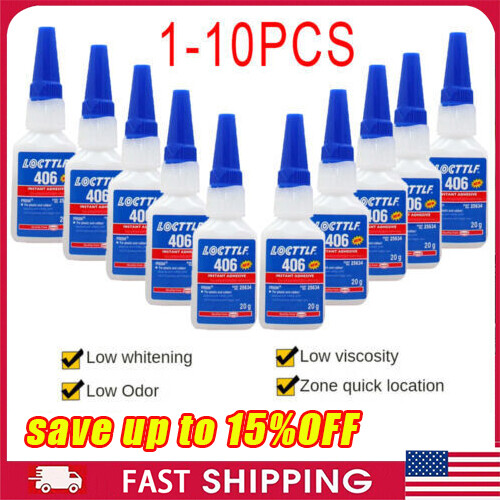 New Loctite 406 20g Instant Adhesive Super Glue for Plastic & Rubber Henkel