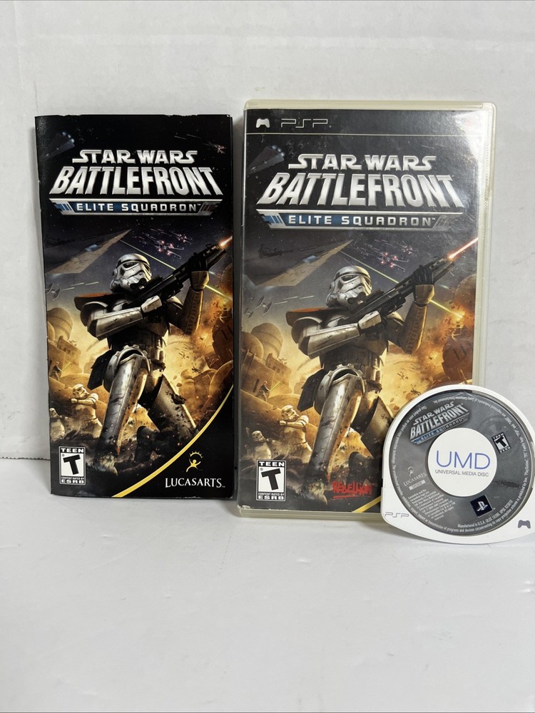 Star Wars Battlefront Elite Squadron Sony PSP Video Game with Case and Manual
