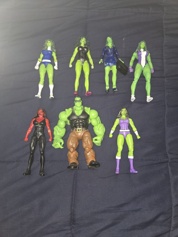 Marvel Legends Smart Hulk & She-Hulk Custom Figure Fodder Lot