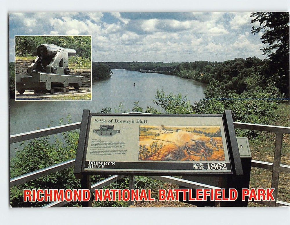Postcard Drewry's Bluff Richmond National Battlefield Park Richmond Virginia