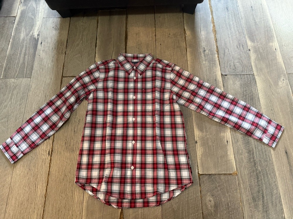NWT TCP The Children's Place  plaid long sleeve shirt size XL