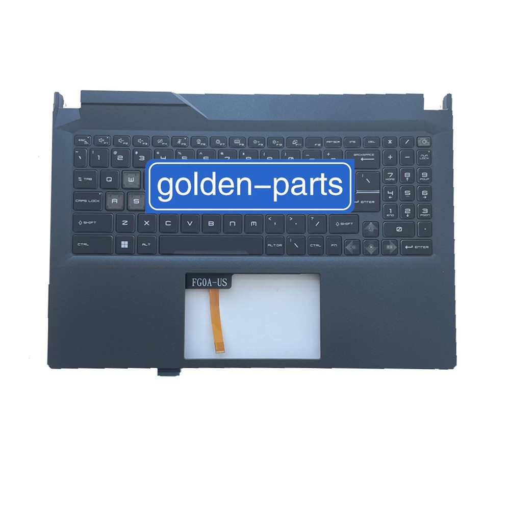For MSI Cyborg 15 Air A12V MS-15K1 Palmrest RGB Backlit keyboard Upper Case