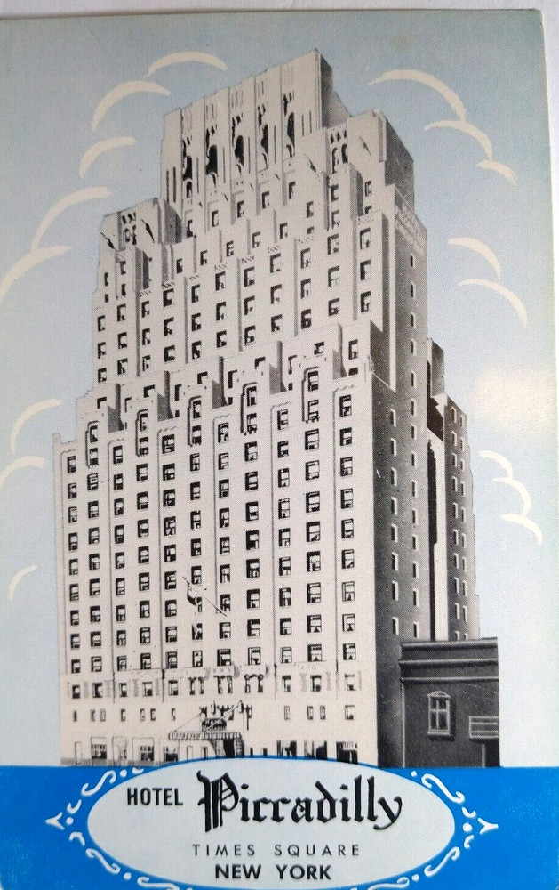 Hotel Piccadilly Postcard Scandia Restaurant New York City NY 45th Street