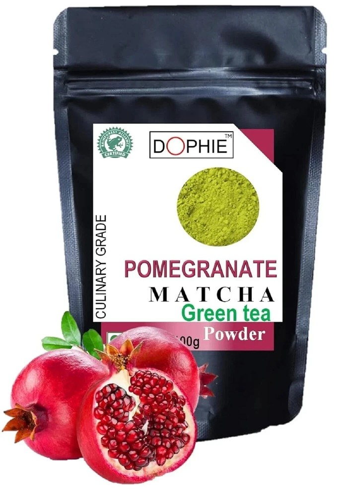 Dophie Matcha Green Tea Powder with pomegranate powder Free Shipping World Wide