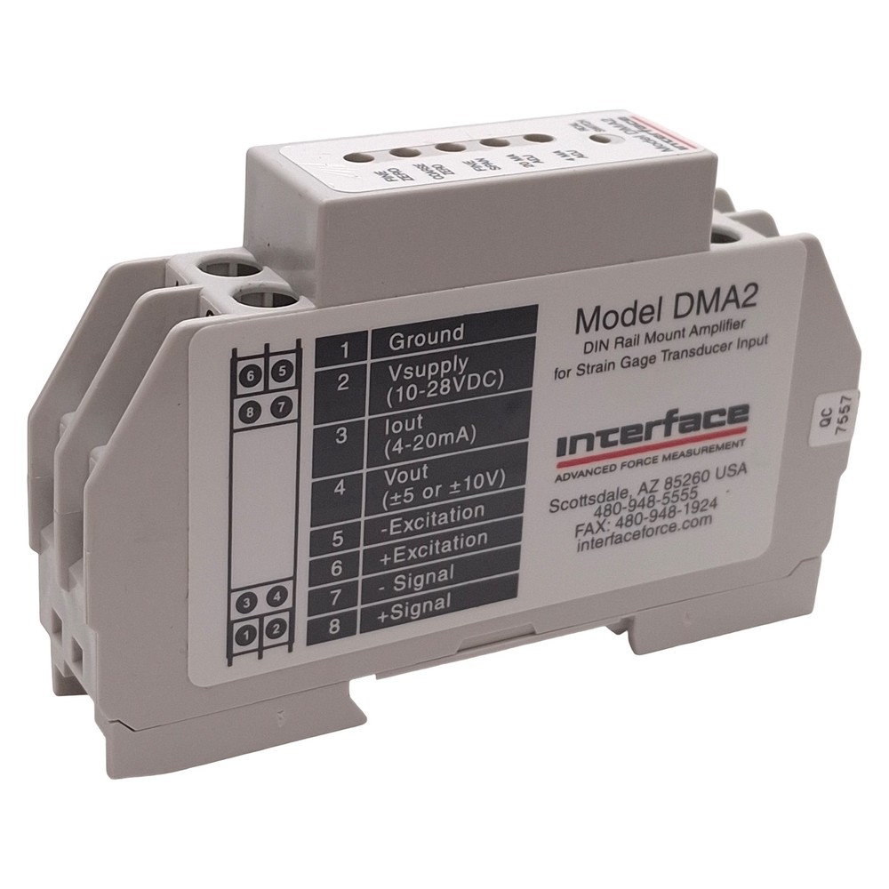 Interface DMA2 Strain Gauge Transducer Input Amplifier 10-28VDC ±10V ±5V 4-20mA