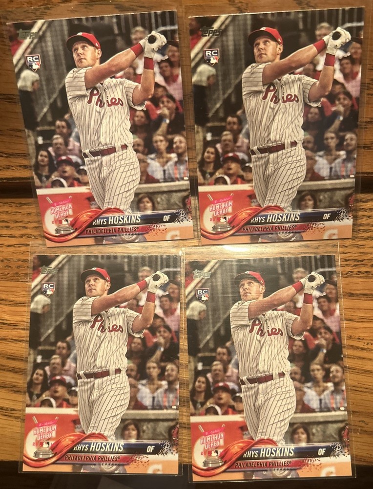 (4) Card Lot Rhys Hoskins RC 2018 Topps Update