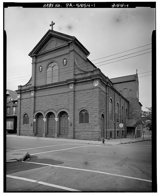 1. SOUTHEAST FRONT AND NORTHEAST SIDE LOOKING NORTHWEST - Our Lady of Mt.
