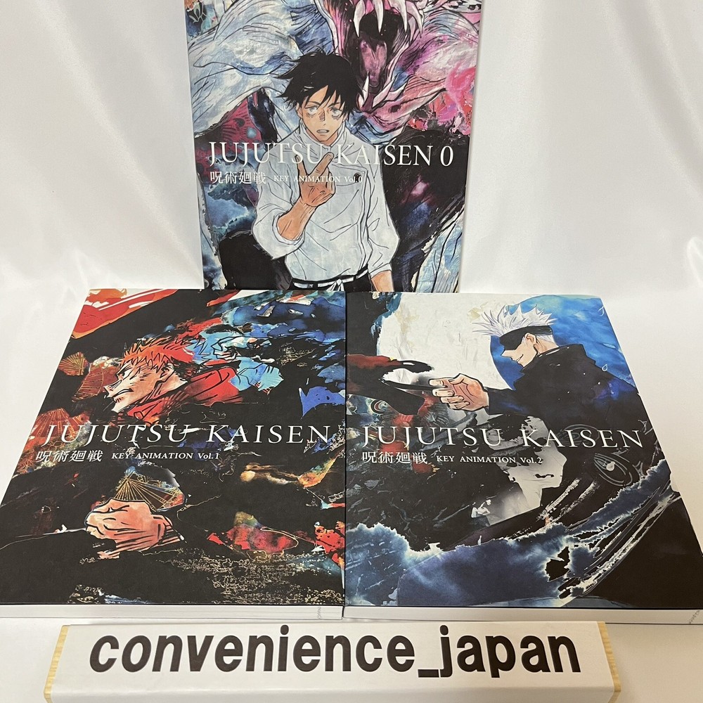 Jujutsu Kaisen Key Animation Limited Art Book Vol.0 & 1 & 2 Set Manga Anime Used