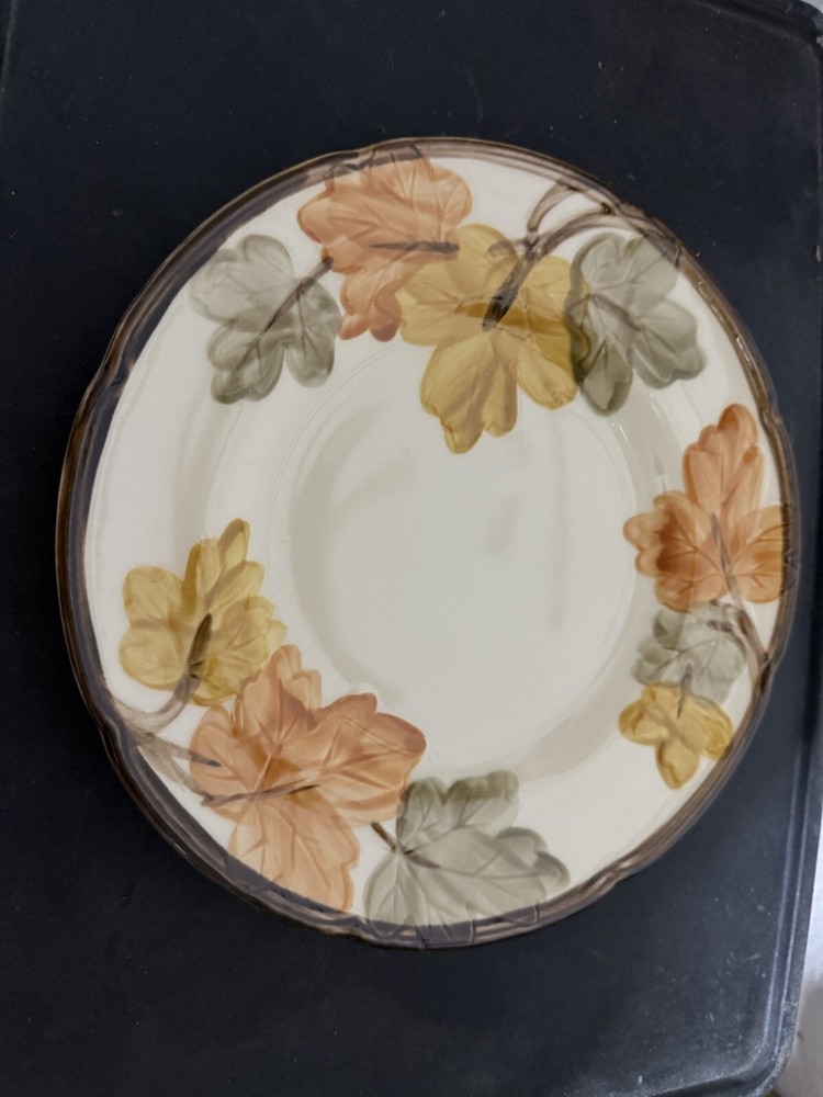 Vintage Franciscan October USA Fall Leaves Lunch Plate Autumn 8 Inch