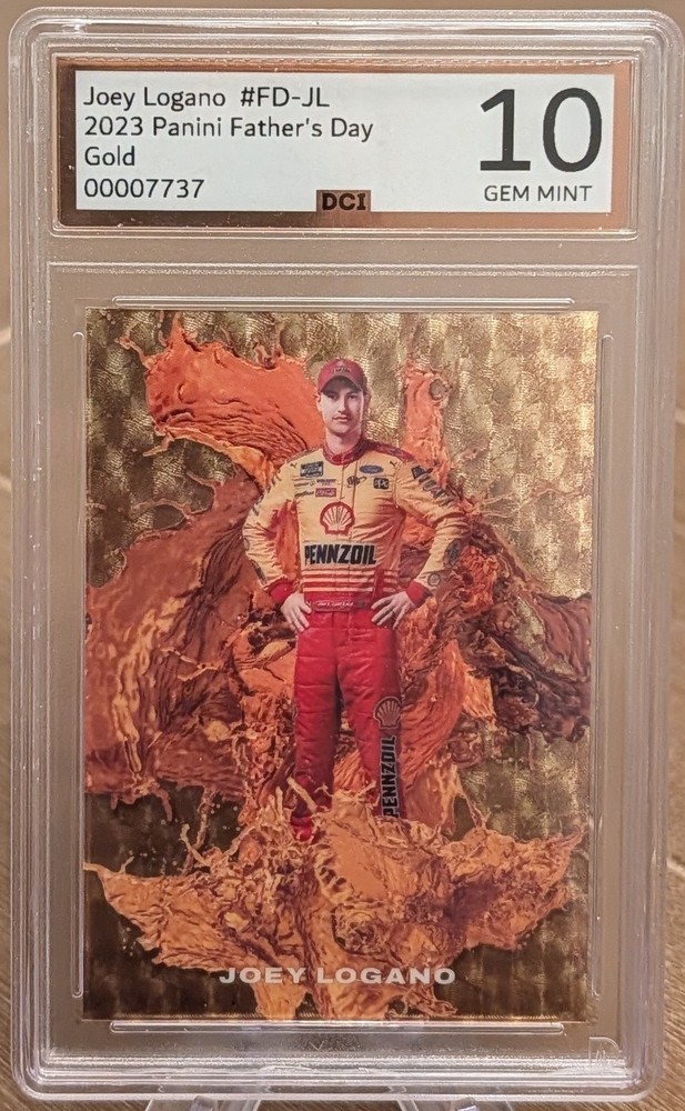 2023 Panini Father's Day Gold Vinyl 8/10 Gem Mint 10 Joey Logano
