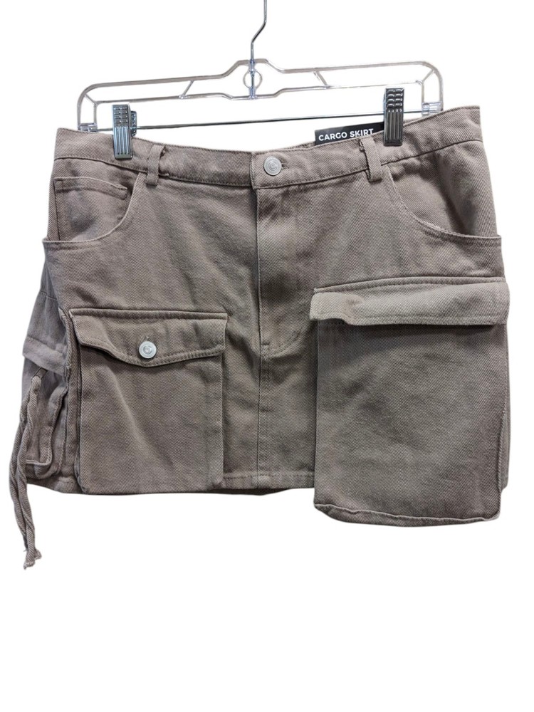 Harper & Ivy Khaki Tan Cargo Mini Skirt -Size Junior XL