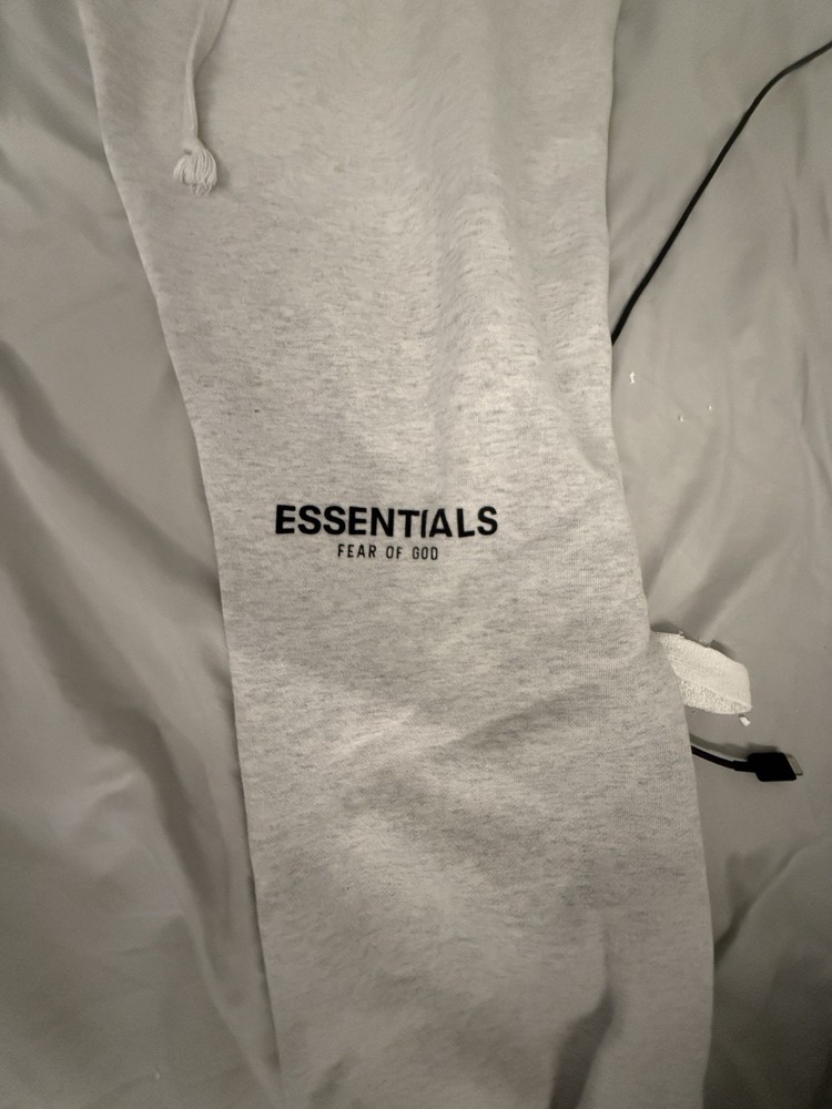Essentials Fear of God Men's Gray Fleece Sweatpants Drawstring S Regular Fit