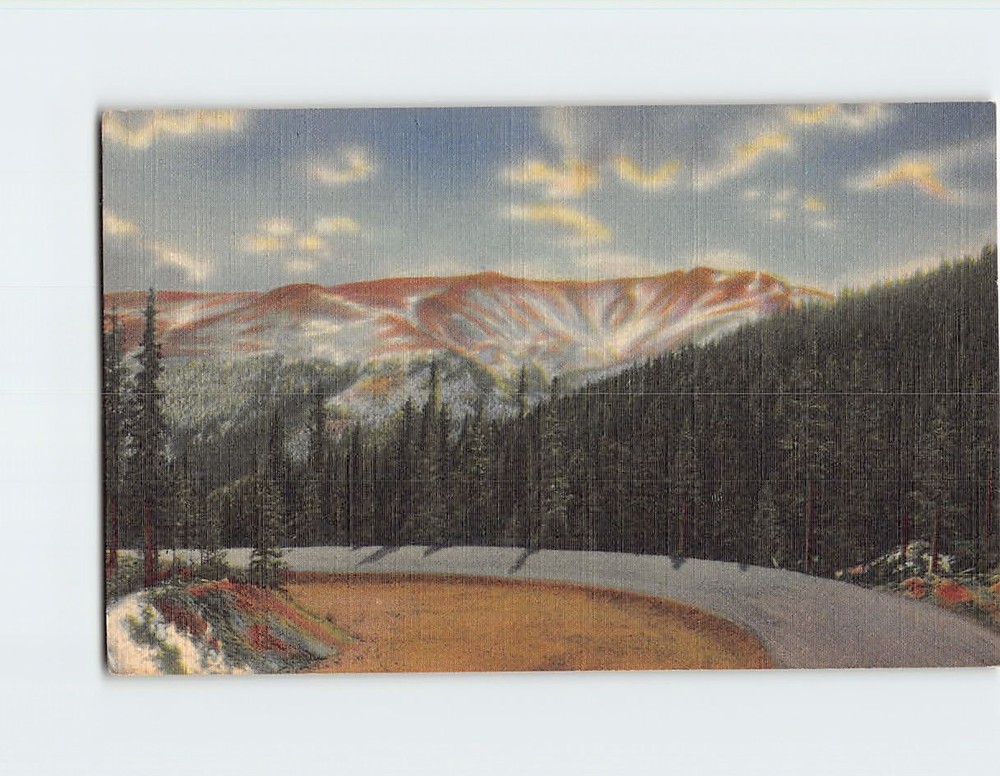 Postcard Crater Mountain from Highway US 40 on Berthoud Pass Colorado USA