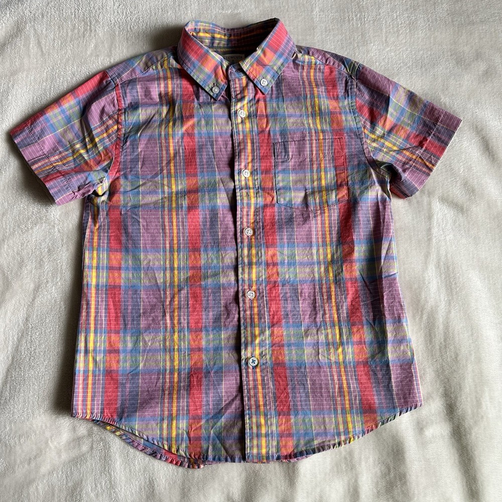 Crewcuts Boys Button Up Plaid Multicolored Shirt Size 8