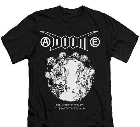 Doom Exploiting the earth T-Shirt, Music Indie Rock Punk  Gothic Unisex tee