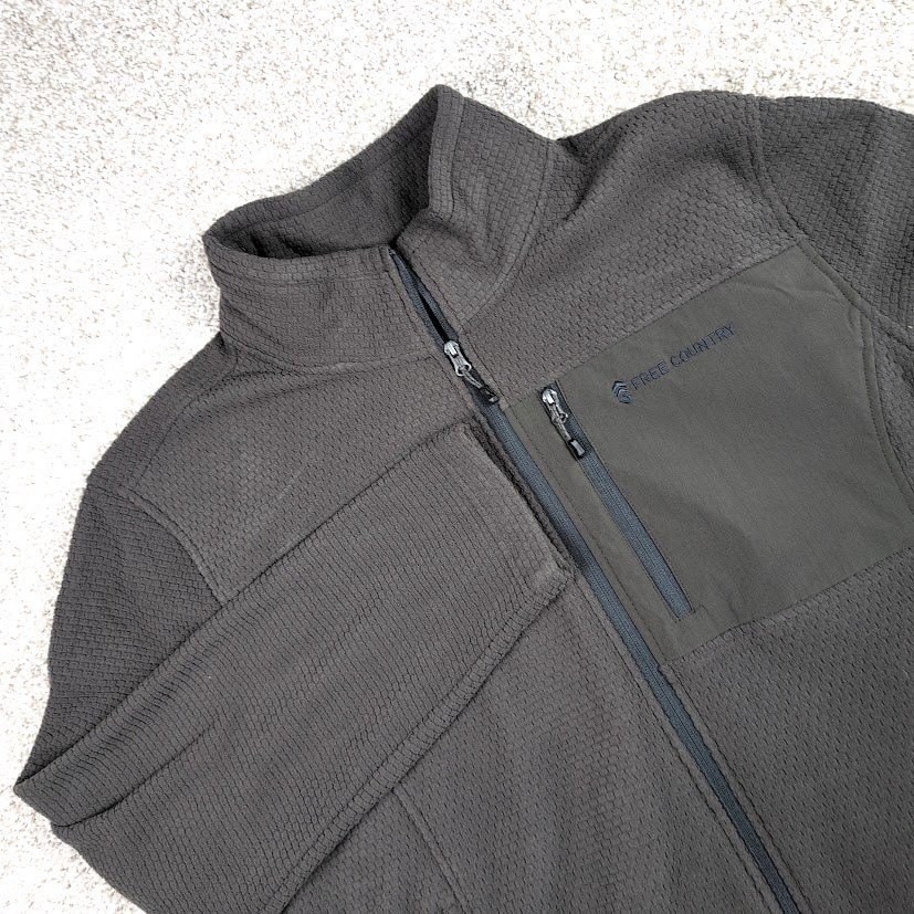 Free Country Mens XXL Fleece Jacket Full Zip Pockets Outdoor Coat
