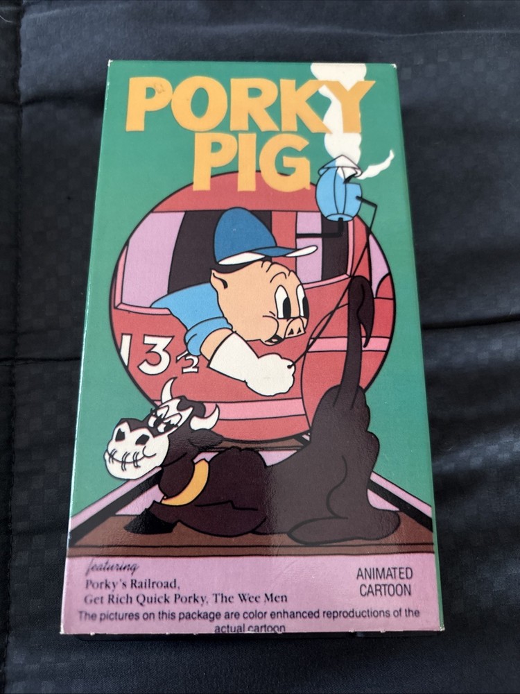 Porky Pig(VHS 1989)TESTED-RARE VINTAGE COLLECTIBLE