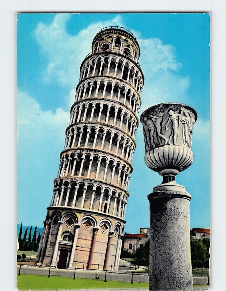 Postcard Leaning Tower of Pisa Italy