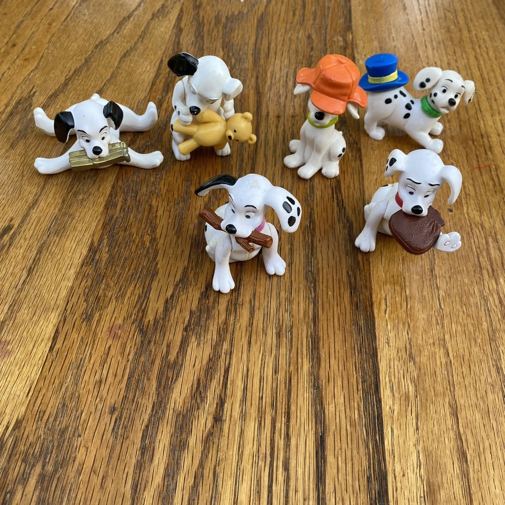 Lot of 6 Vintage Disney 101 Dalmatians  Figurines McDonalds Happy Meal Toys