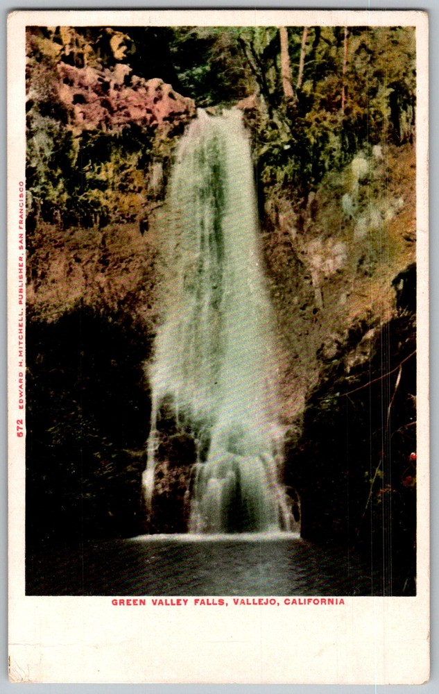 Antique Postcard Green Valley Falls Waterfall Vallejo, CA 1900s