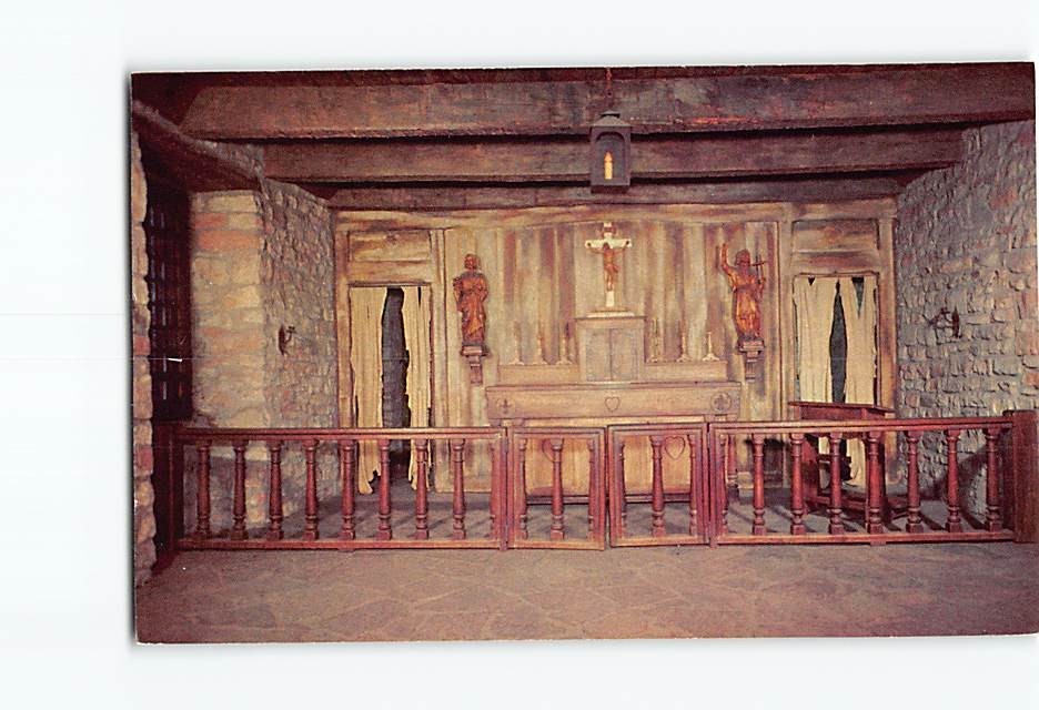 Postcard Interior Jesuit Chapel French Castle Old Fort Niagara New York USA