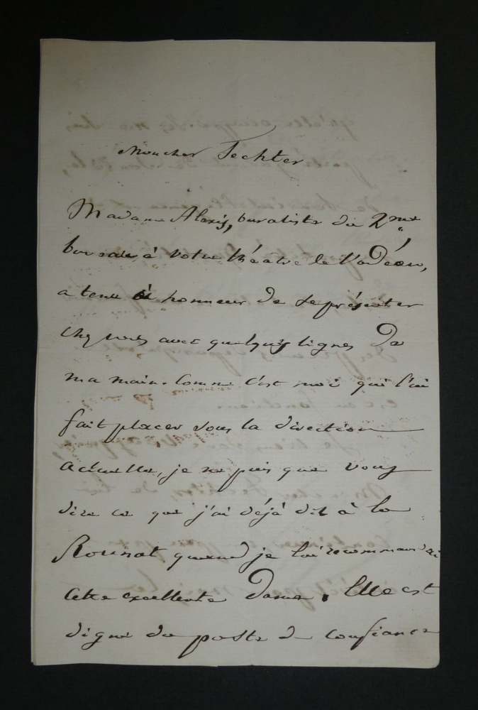 Leon Gozlan, French Writer- Signed Autograph Letter to Fechter August 1, 1857