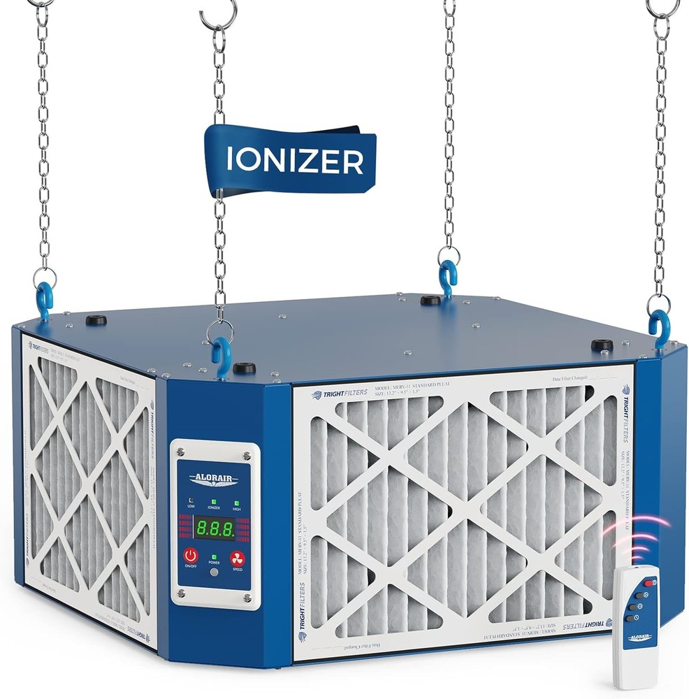 AlorAir Purecare 1350IG Air Filtration System Dust Collector w/Remote & Ionizer