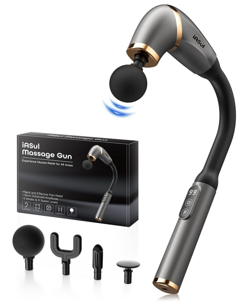 Upgraded Handle Massage Gun for Deep Pain Relief and Back Therapy