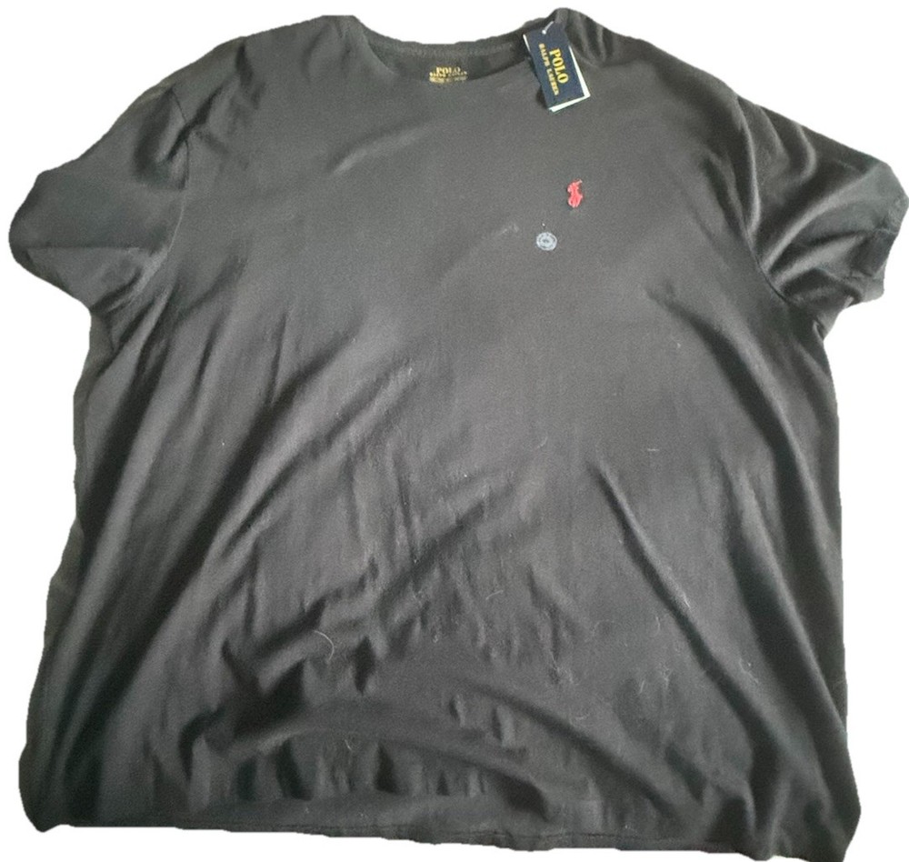 NWT Polo Ralph Lauren Men's Black T-Shirt Crewneck Cotton Classic Fit Size XXL
