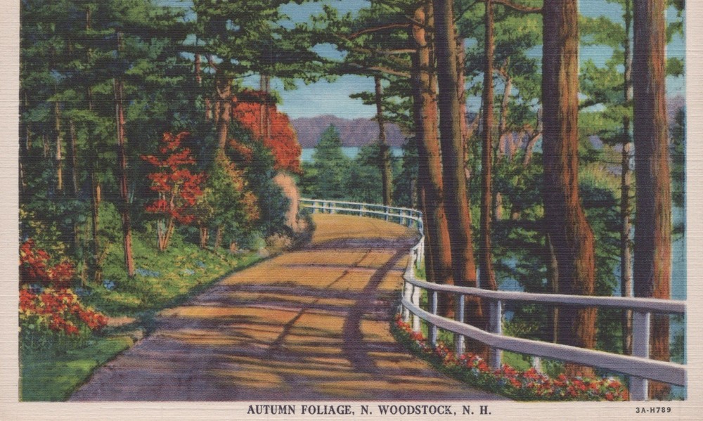 Autumn Foliage, Woodstock, VT 1940’s Postcard